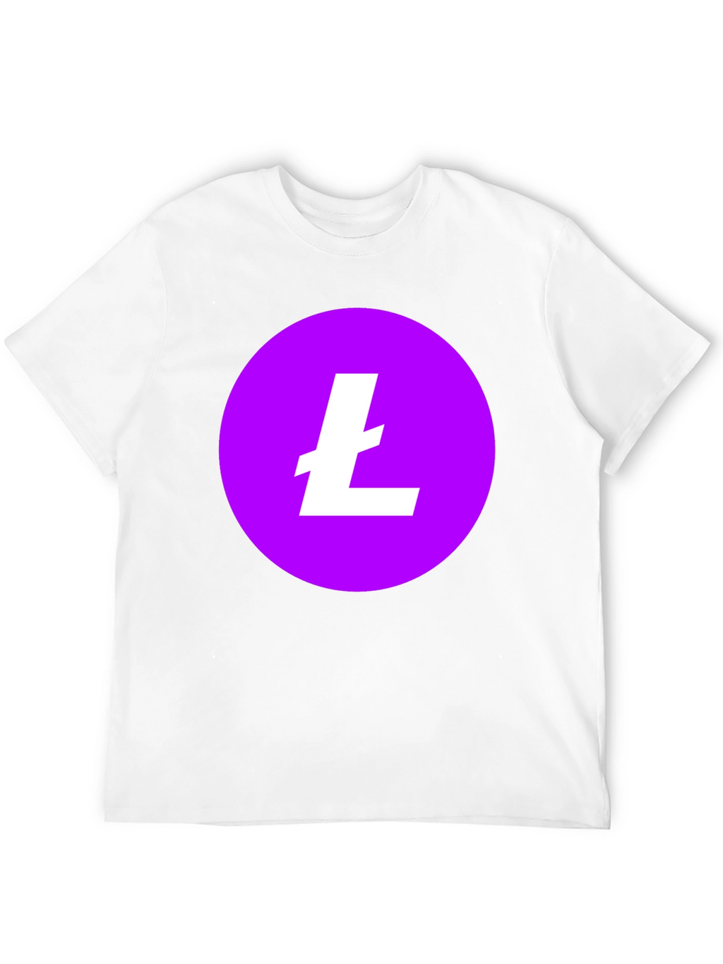 Litecoin Crypto T-Shirt - Round Purple Logo Black Tee