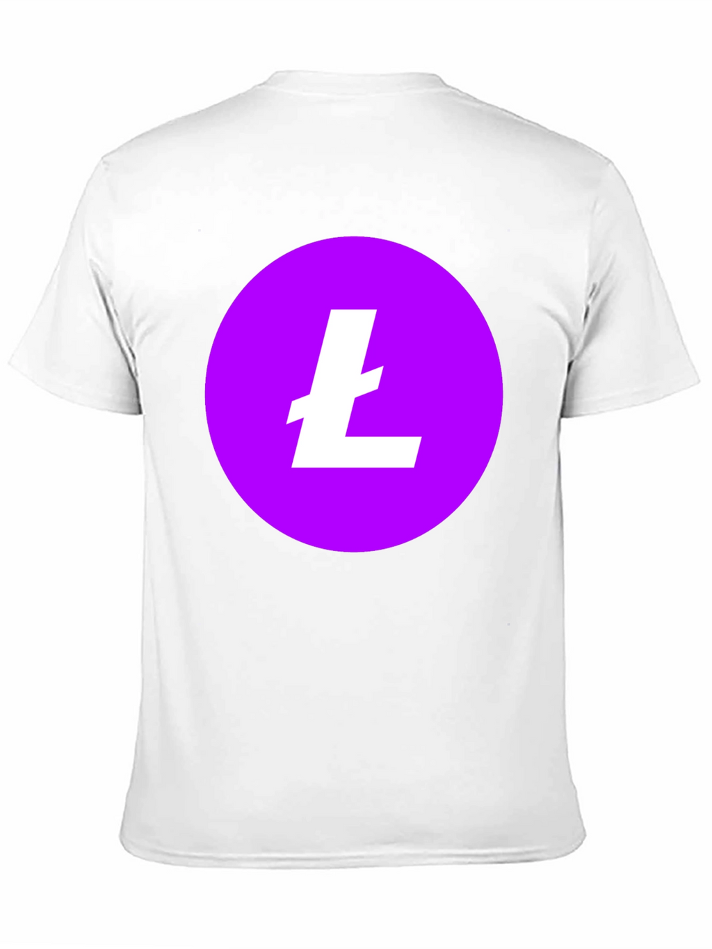Litecoin Crypto T-Shirt - Round Purple Logo Black Tee