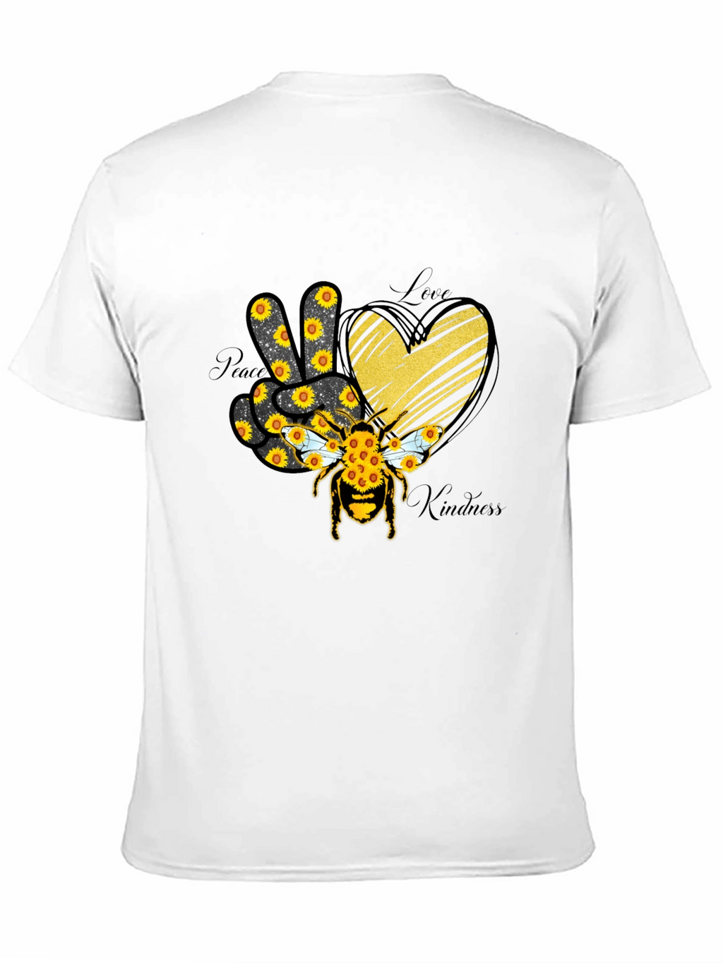 Peace Love Kindness Sunflower Bee T-Shirt