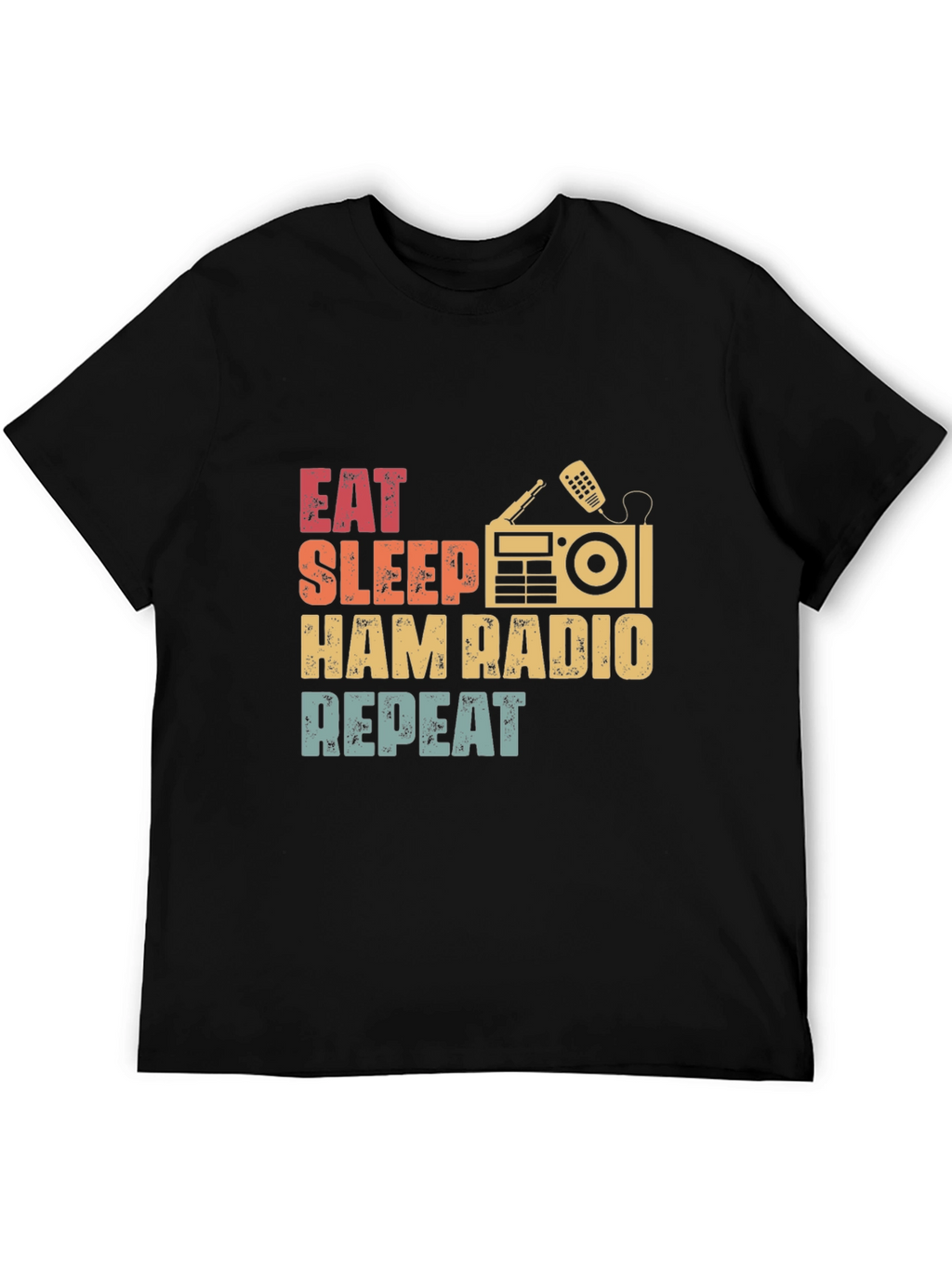 Eat Sleep Ham Radio Repeat Graphic T-Shirt