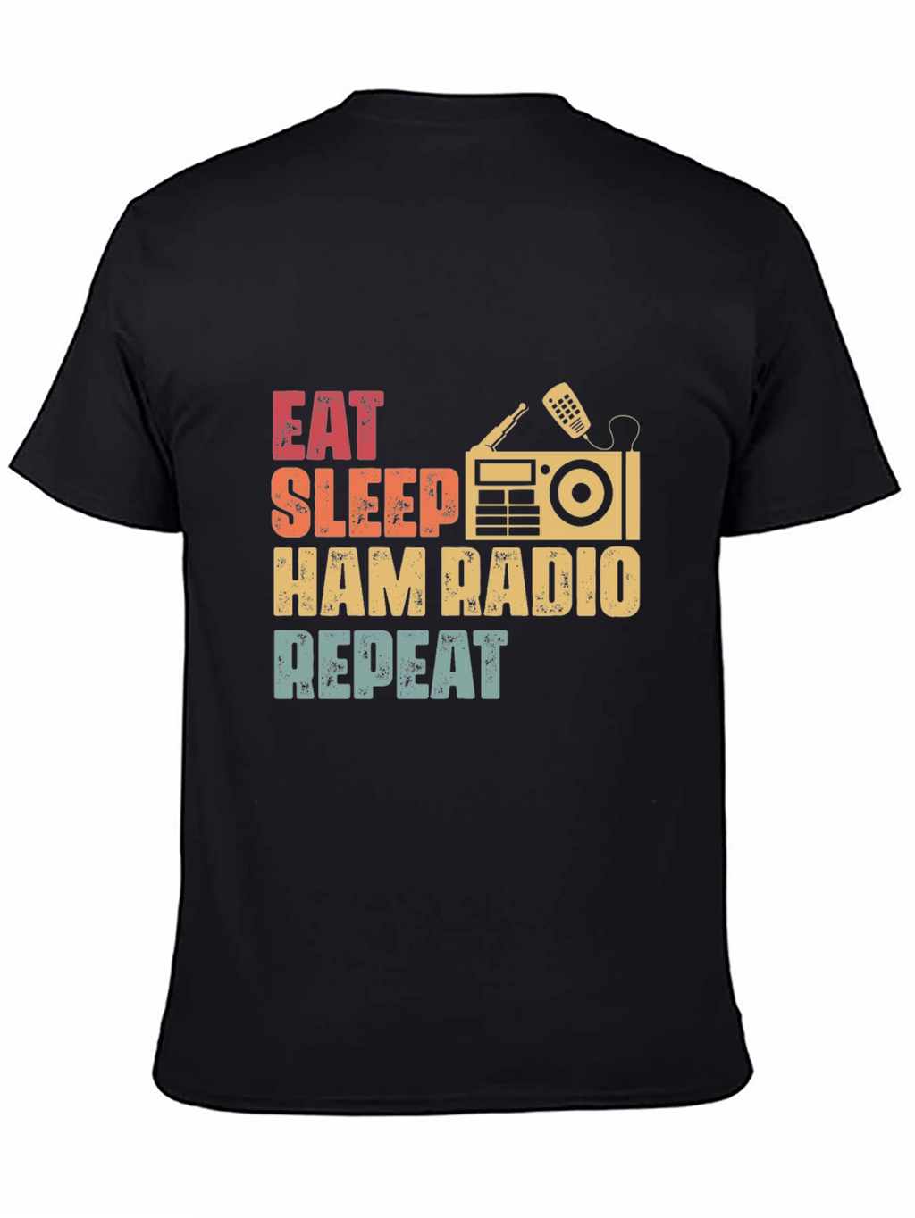 Eat Sleep Ham Radio Repeat Graphic T-Shirt