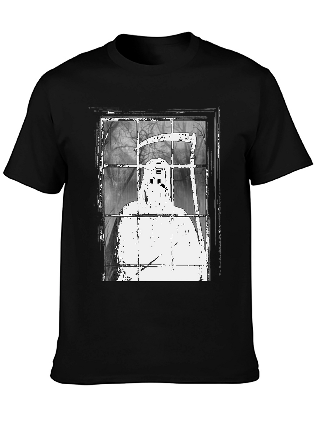 Grim Reaper Window Graphic Tee - Spooky Style