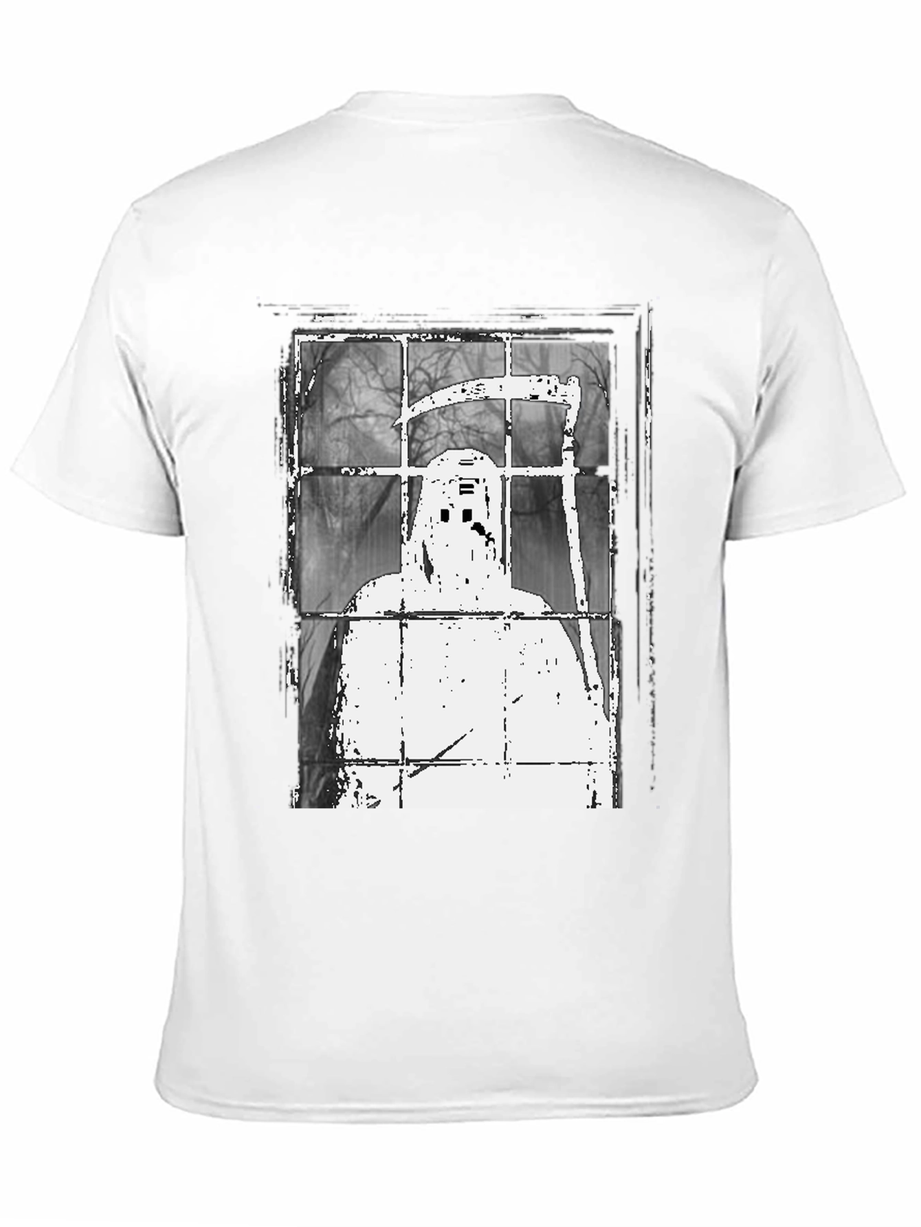 Grim Reaper Window Graphic Tee - Spooky Style