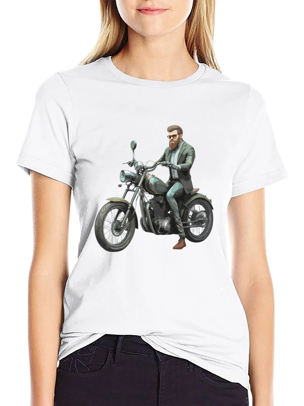 Cool Rider Graphic Tee - Black Cotton T-Shirt