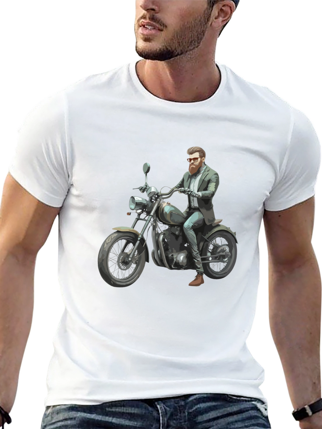 Cool Rider Graphic Tee - Black Cotton T-Shirt