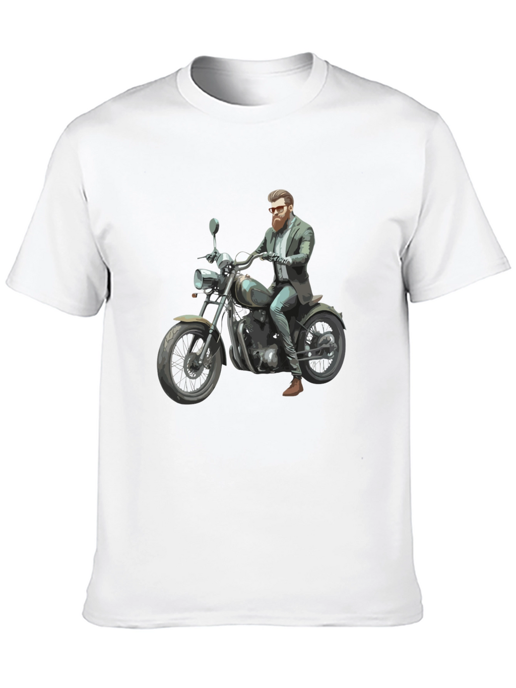 Cool Rider Graphic Tee - Black Cotton T-Shirt