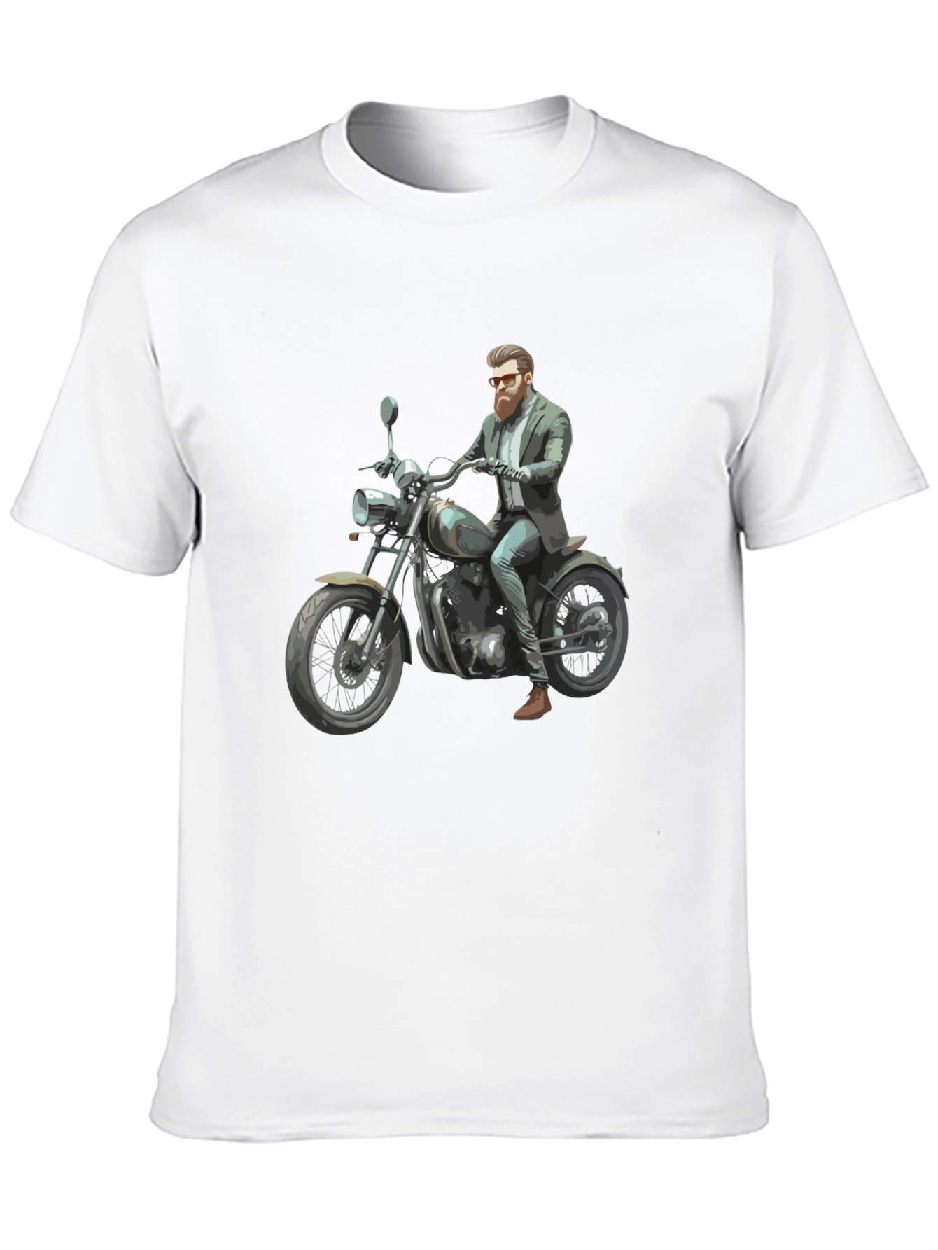 Cool Rider Graphic Tee - Black Cotton T-Shirt