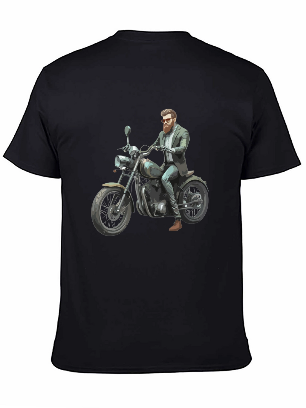 Cool Rider Graphic Tee - Black Cotton T-Shirt