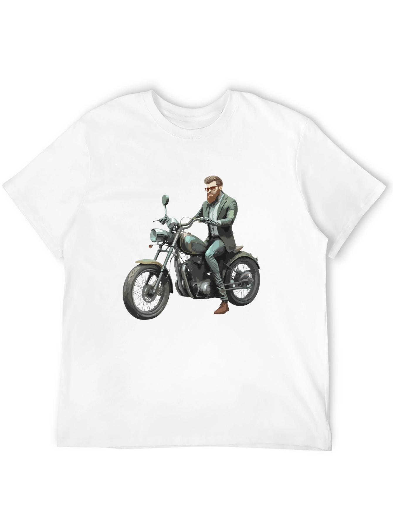 Cool Rider Graphic Tee - Black Cotton T-Shirt