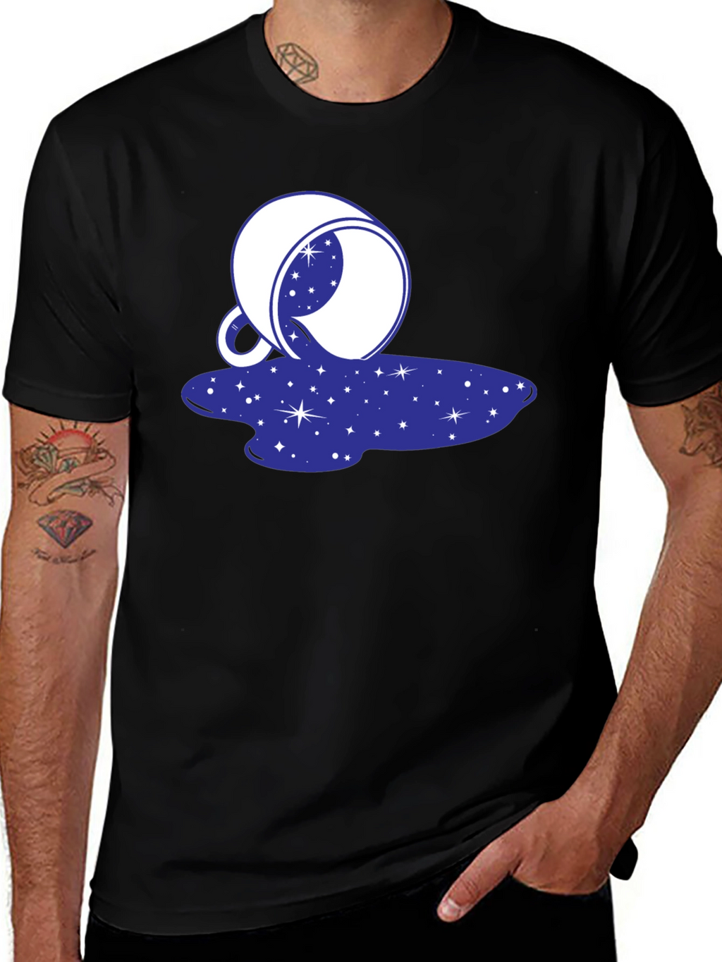 Cosmic Spill T-Shirt - Galaxy Design
