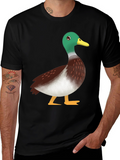 Duck Graphic Tee - Black Cotton Casual