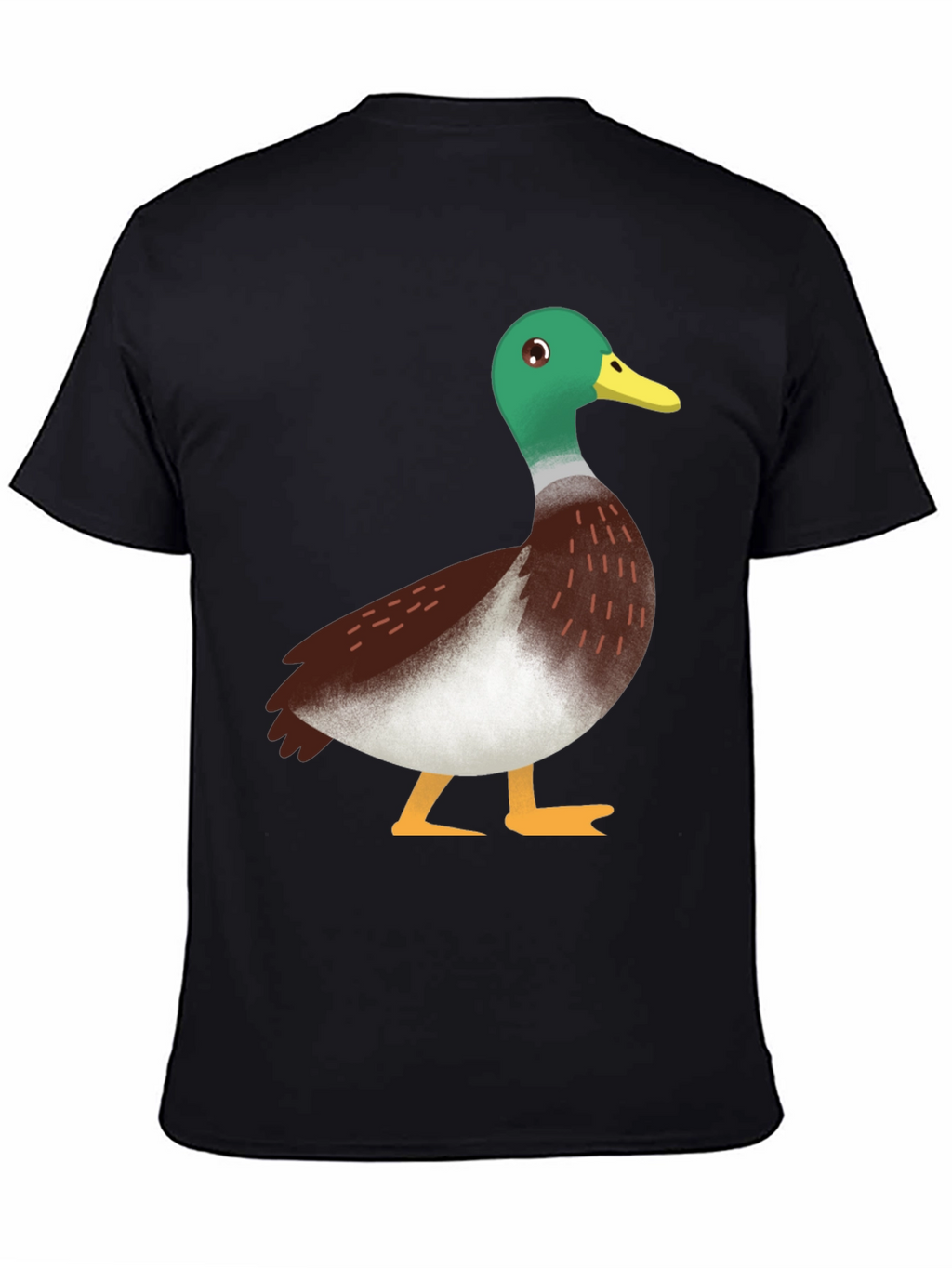 Duck Graphic Tee - Black Cotton Casual