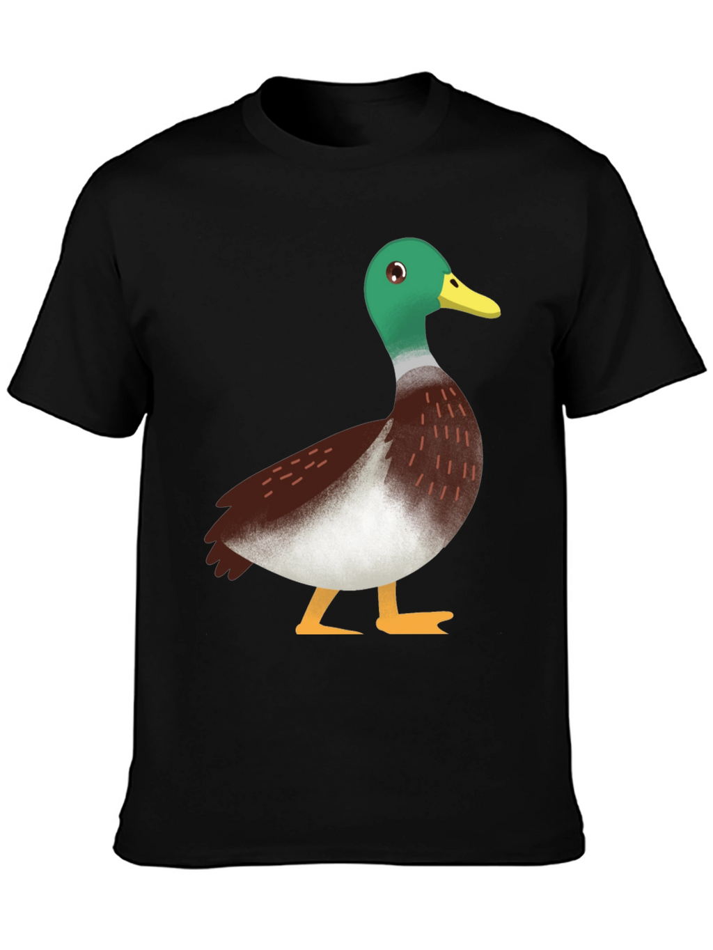 Duck Graphic Tee - Black Cotton Casual