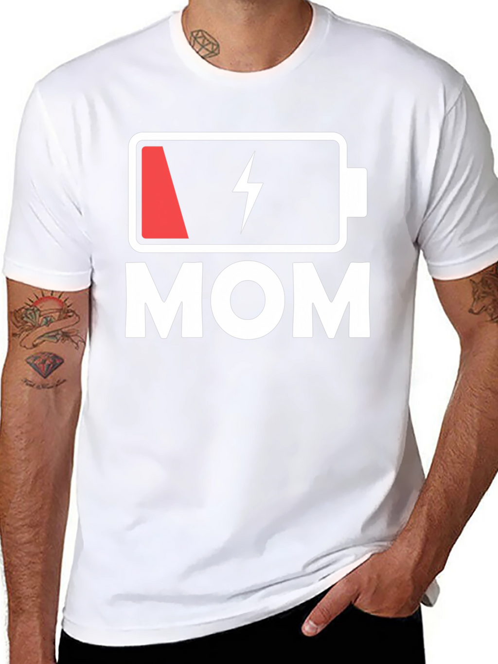 Low Battery Mom Graphic T-Shirt