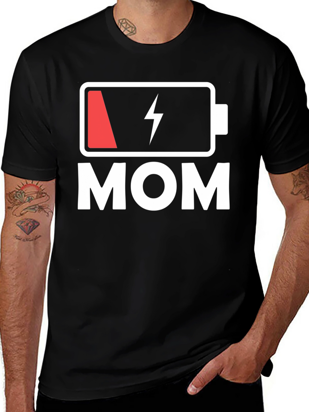 Low Battery Mom Graphic T-Shirt