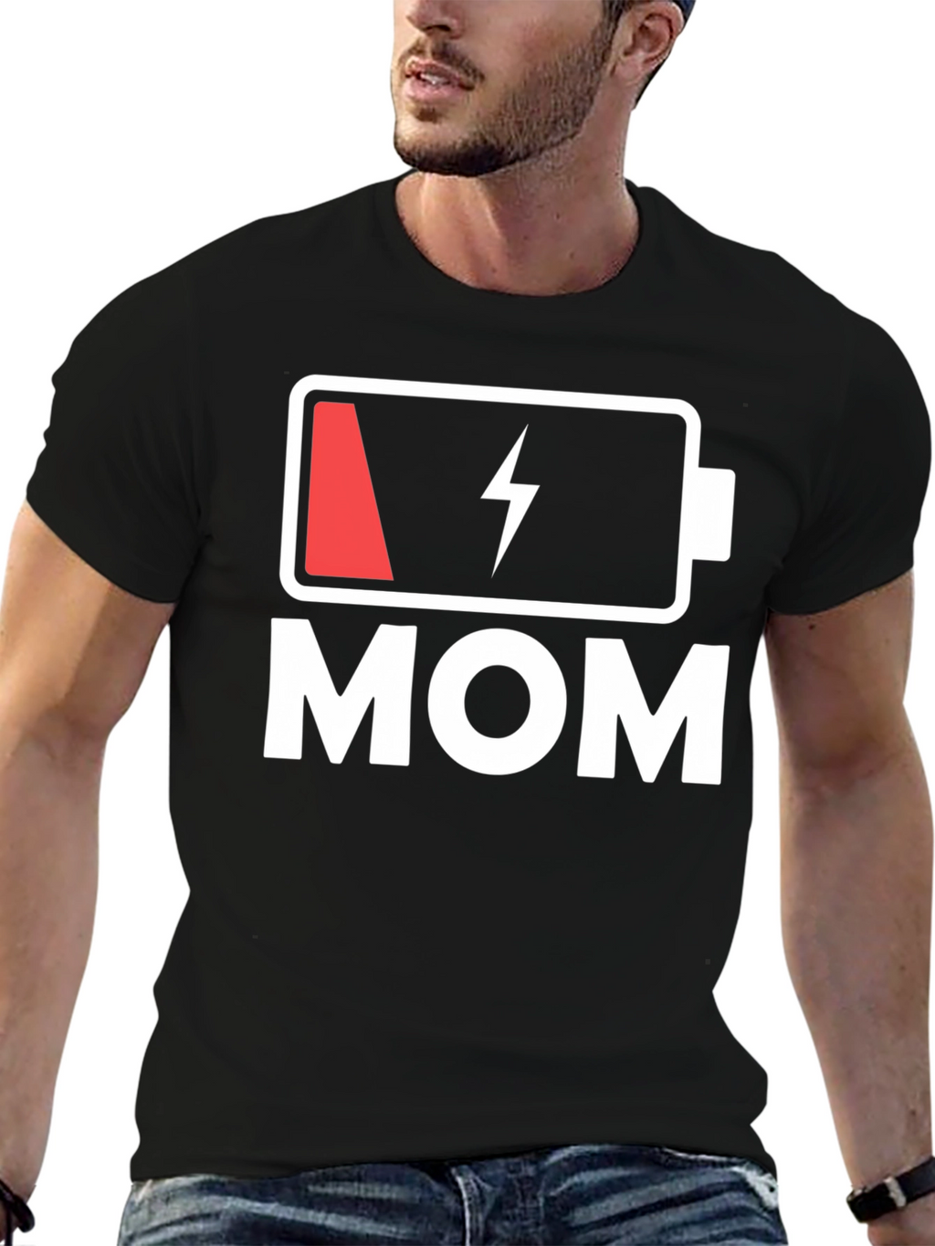 Low Battery Mom Graphic T-Shirt