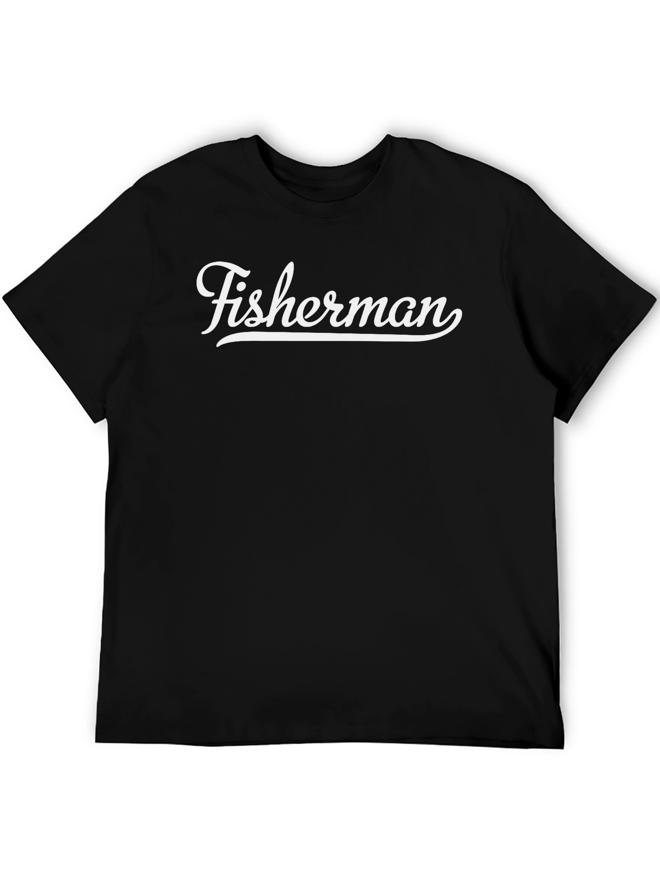 Fisherman Graphic T-Shirt - Crew Neck Short Sleeve