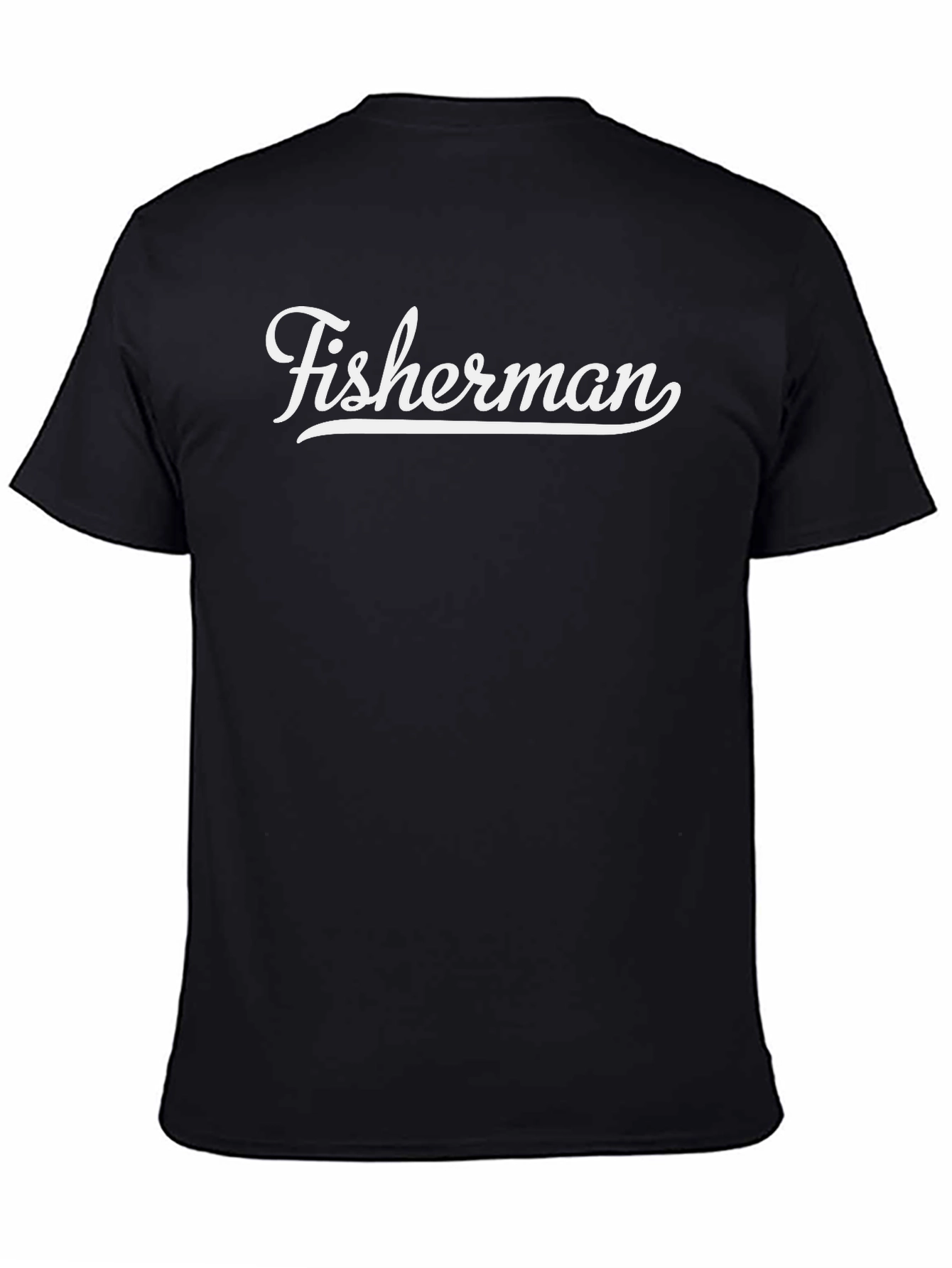 Fisherman Graphic T-Shirt - Crew Neck Short Sleeve