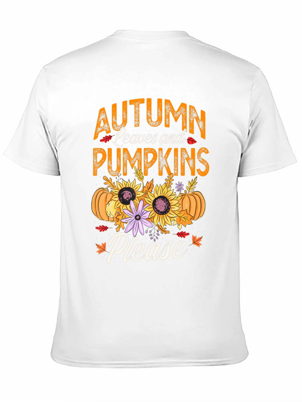 Autumn Leaves & Pumpkins Please T-Shirt