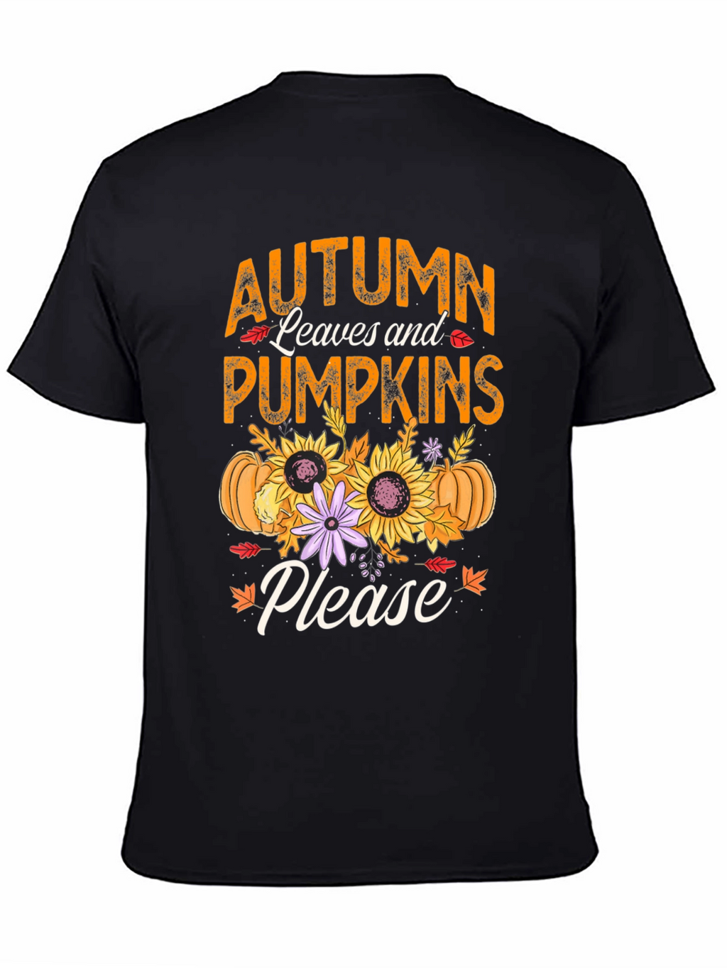 Autumn Leaves & Pumpkins Please T-Shirt