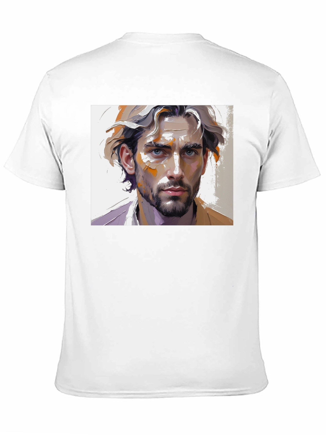 Artistic Mans Portrait Black T-Shirt