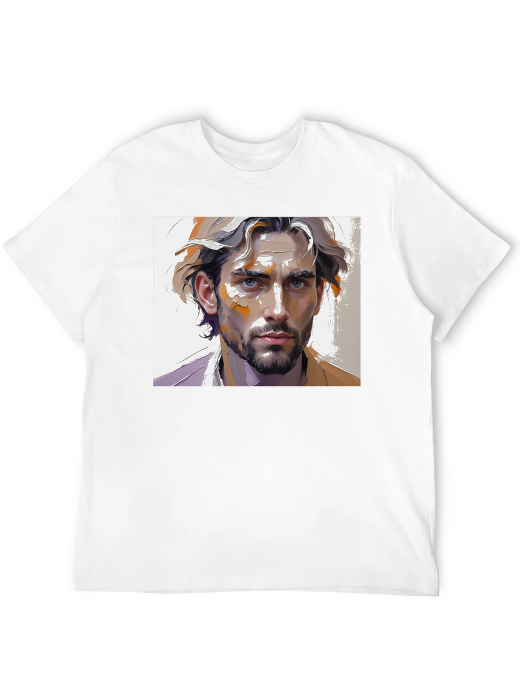 Artistic Mans Portrait Black T-Shirt