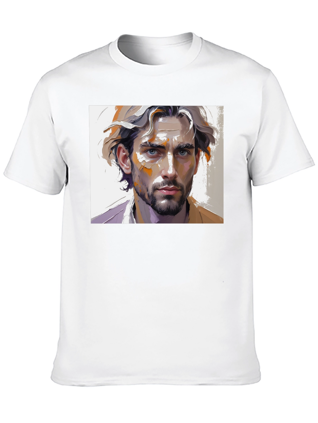Artistic Mans Portrait Black T-Shirt