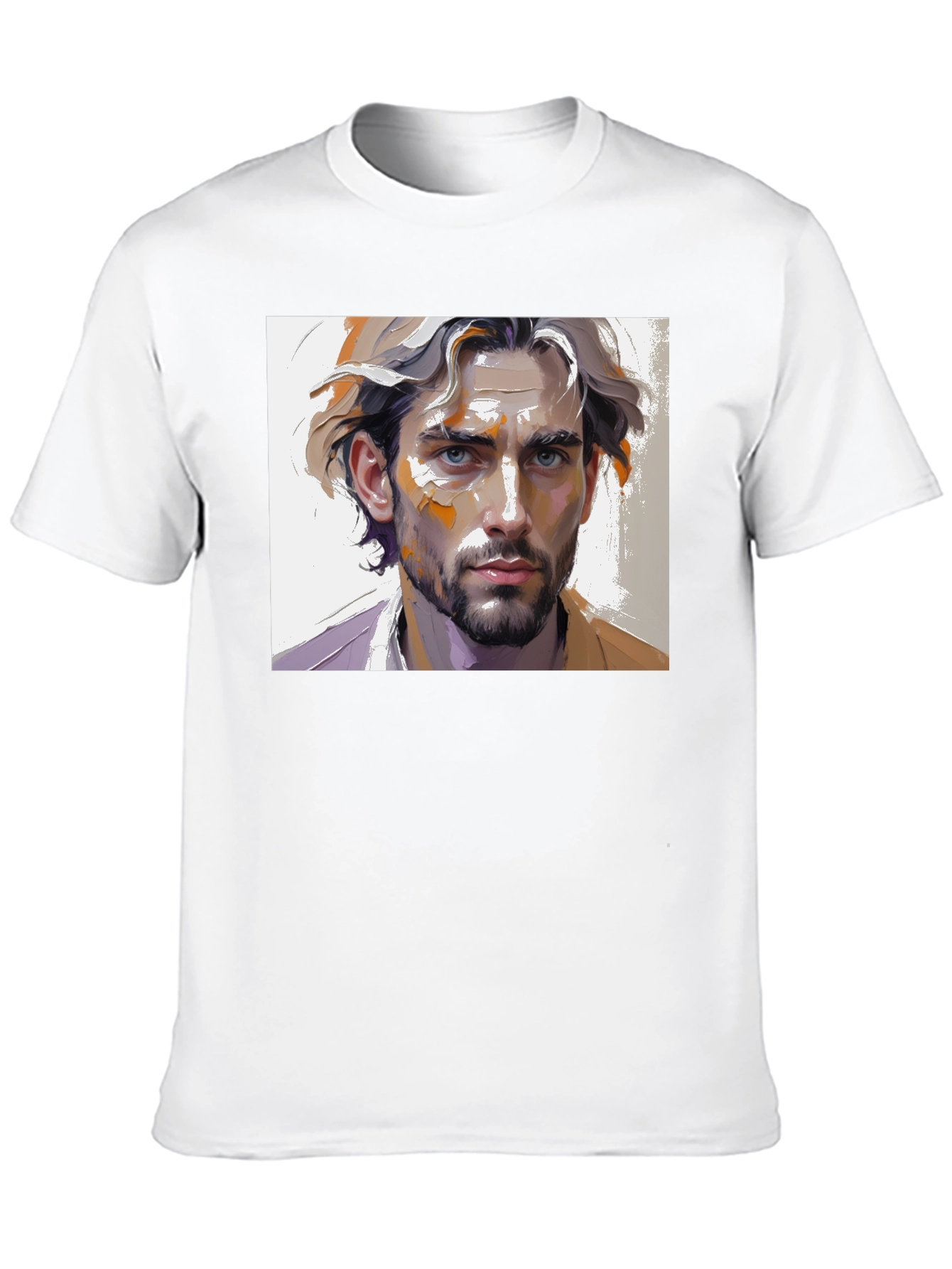 Artistic Mans Portrait Black T-Shirt