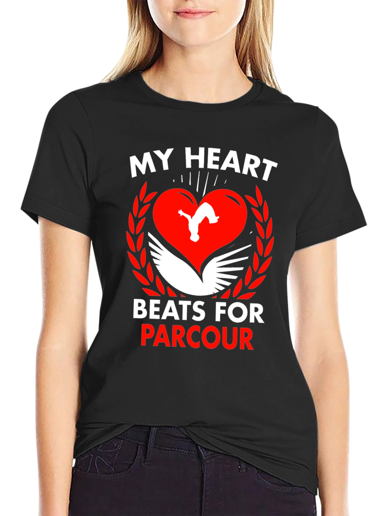 Parkour Heartbeat T-Shirt - My Heart Beats for Parkour