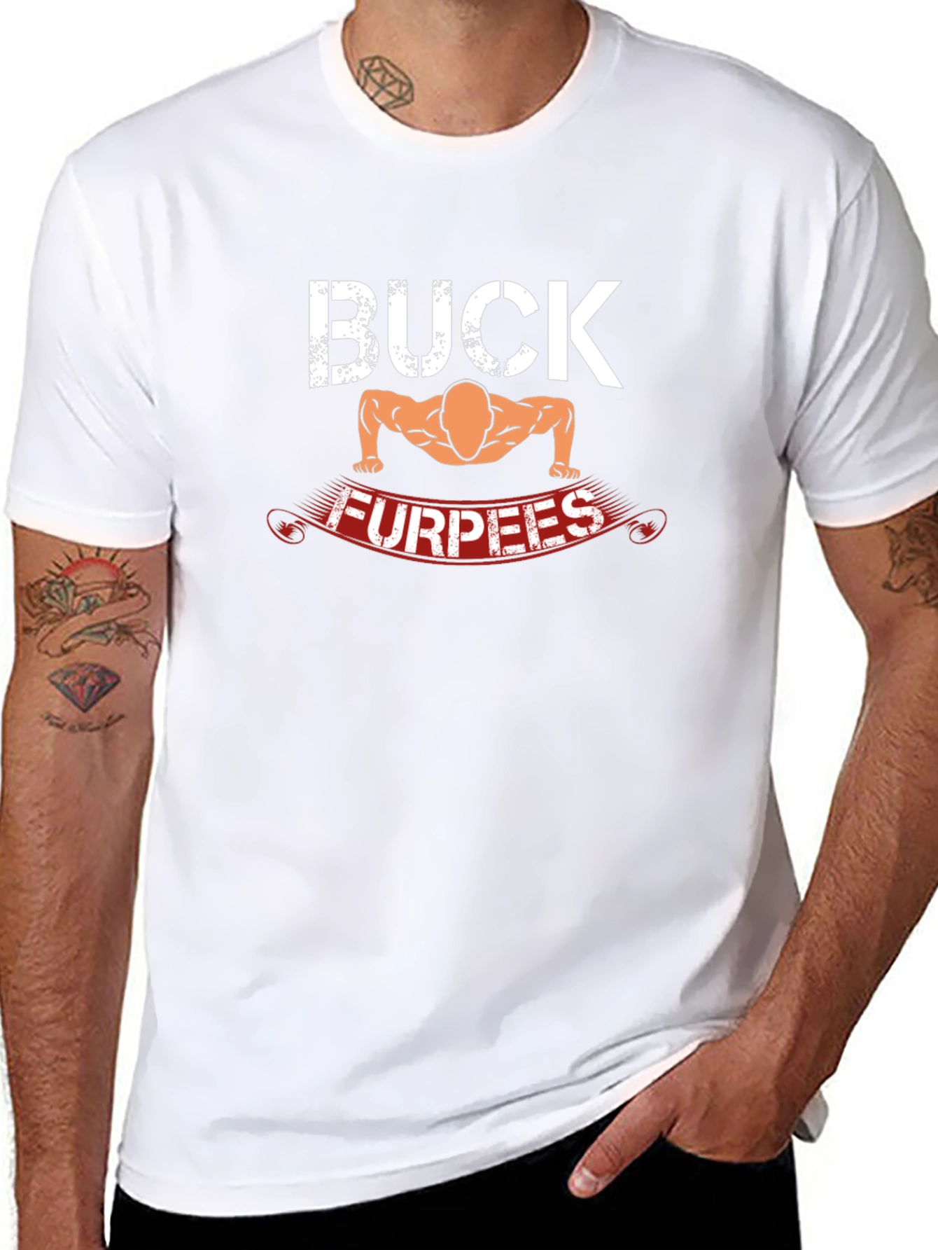 Buck Furpees Black T-Shirt | Workout Fitness Apparel