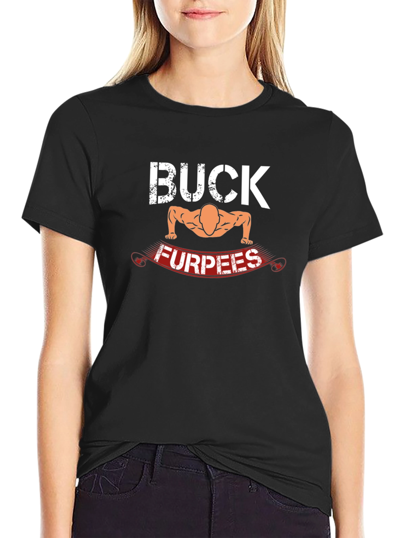 Buck Furpees Black T-Shirt | Workout Fitness Apparel