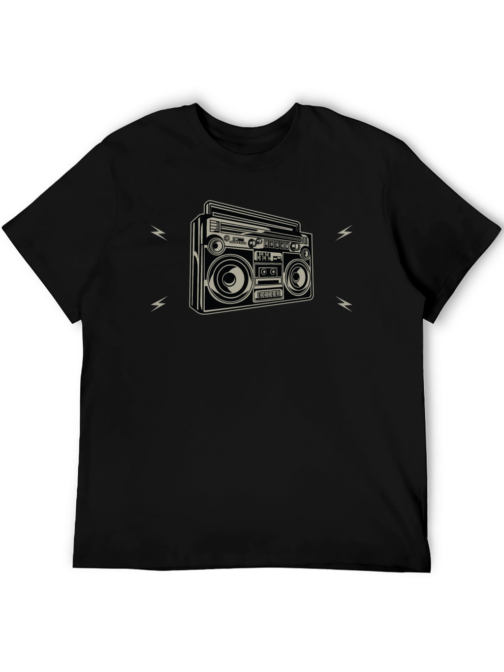 Retro Boombox Graphic Tee - Classic Style