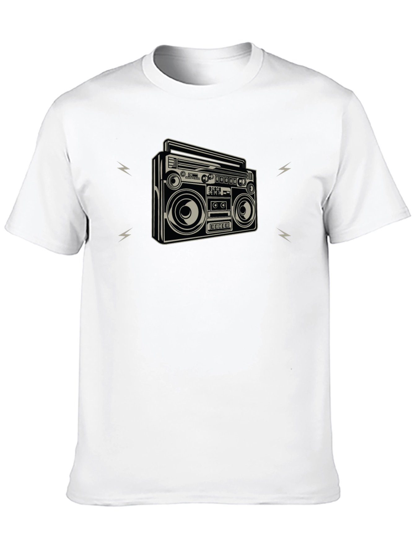 Retro Boombox Graphic Tee - Classic Style