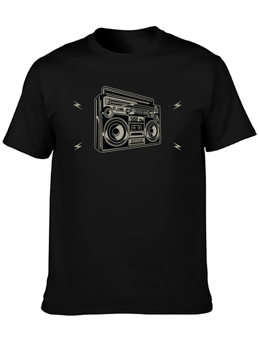 Retro Boombox Graphic Tee - Classic Style