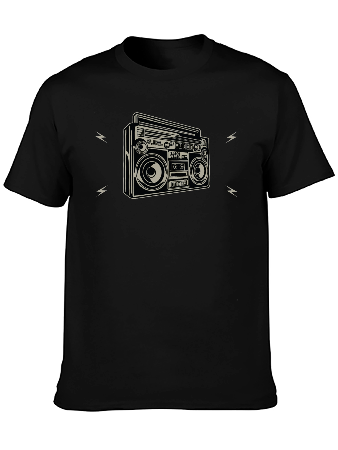 Retro Boombox Graphic Tee - Classic Style