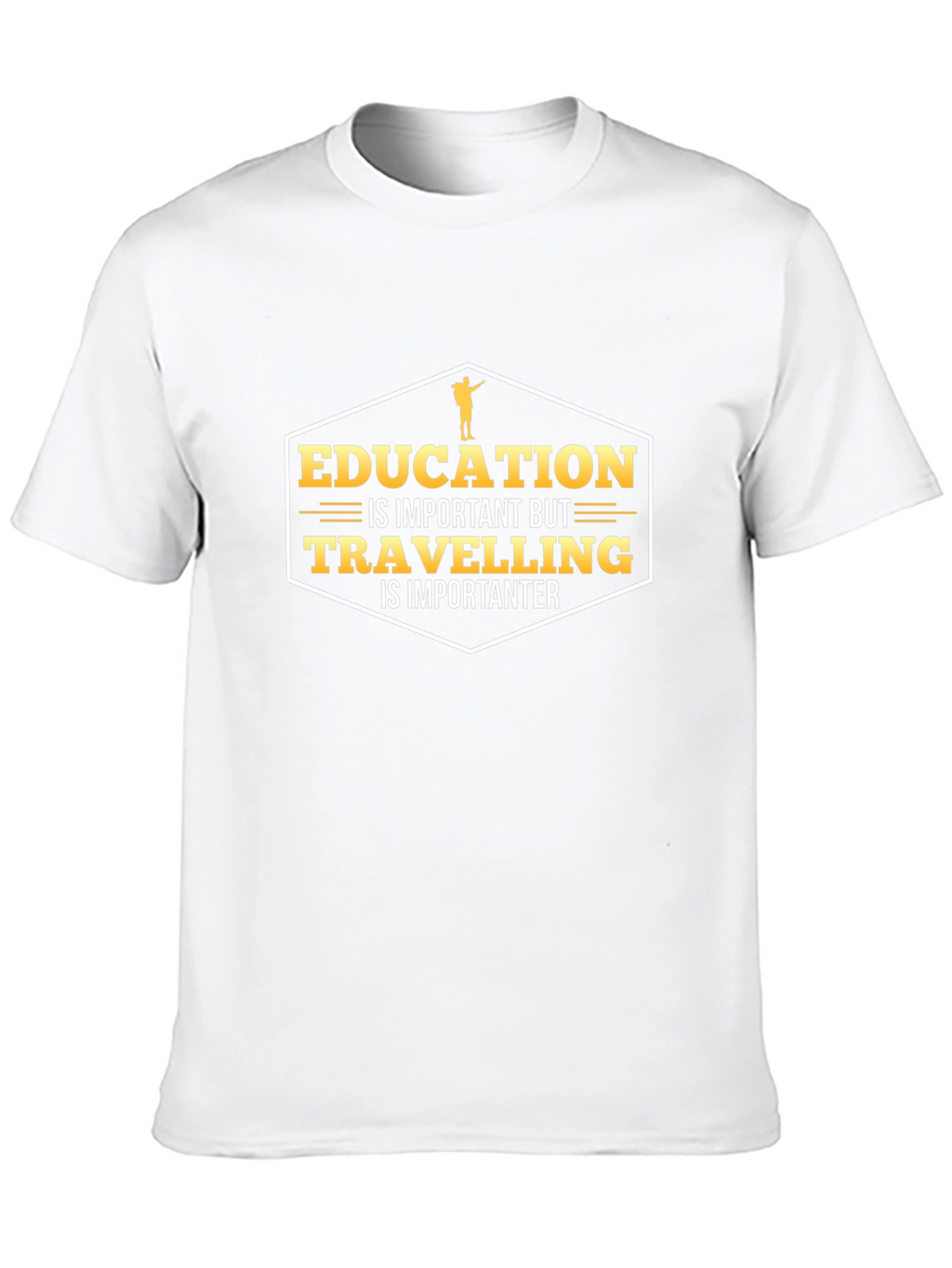 Education vs. Travel Tee - Important Debate T-Shirt