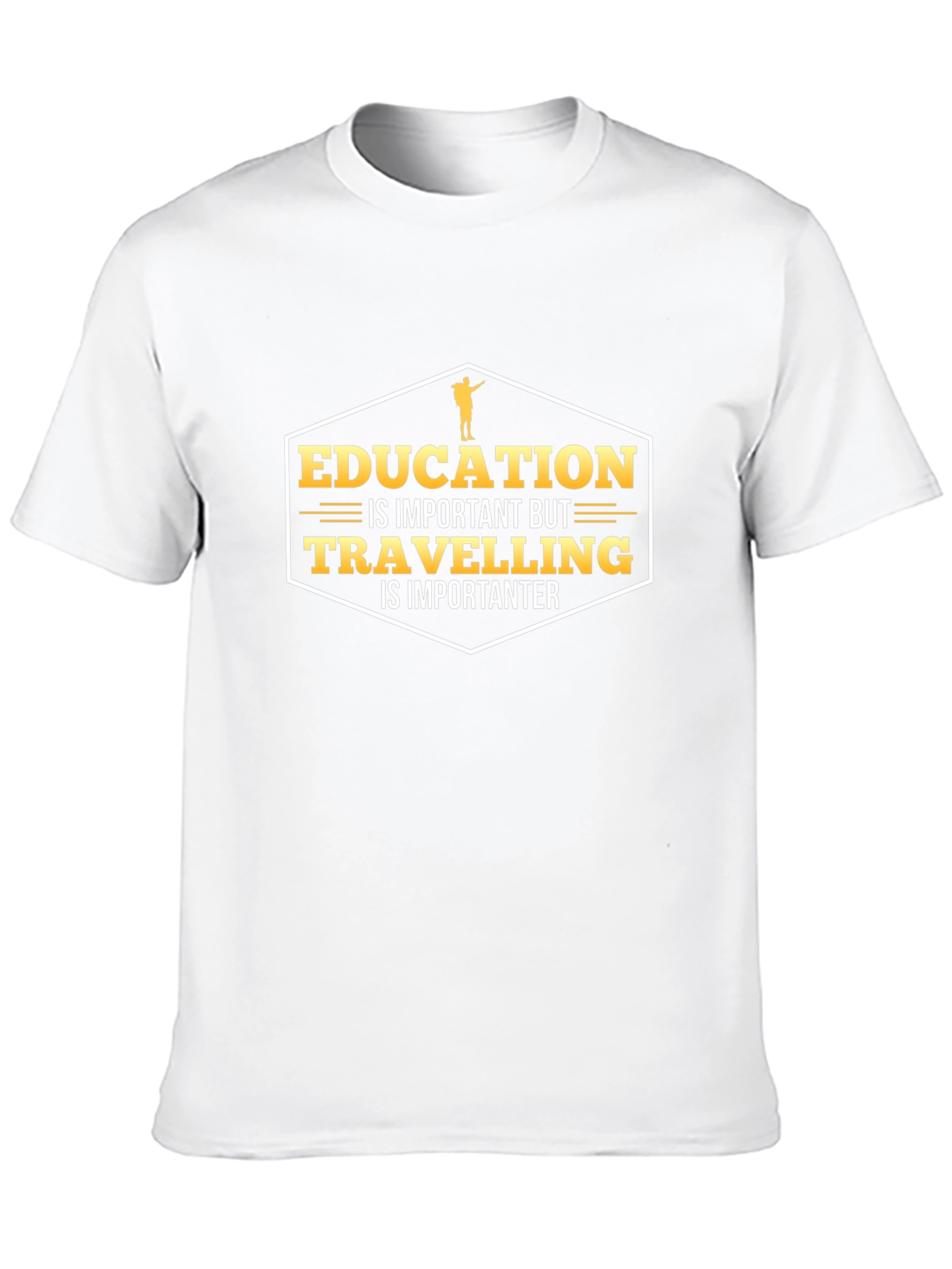 Education vs. Travel Tee - Important Debate T-Shirt