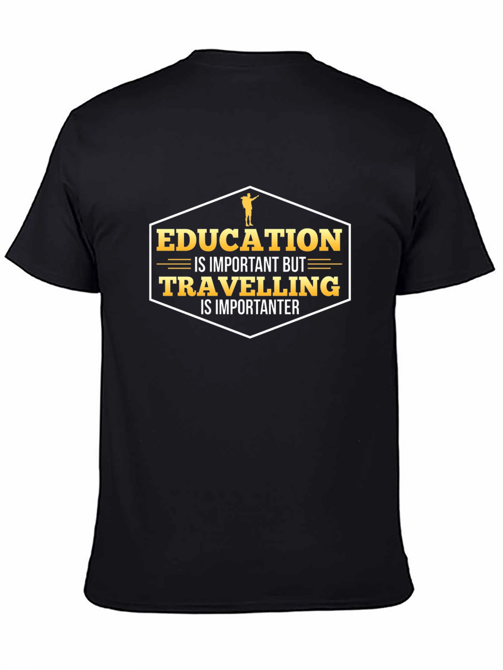 Education vs. Travel Tee - Important Debate T-Shirt