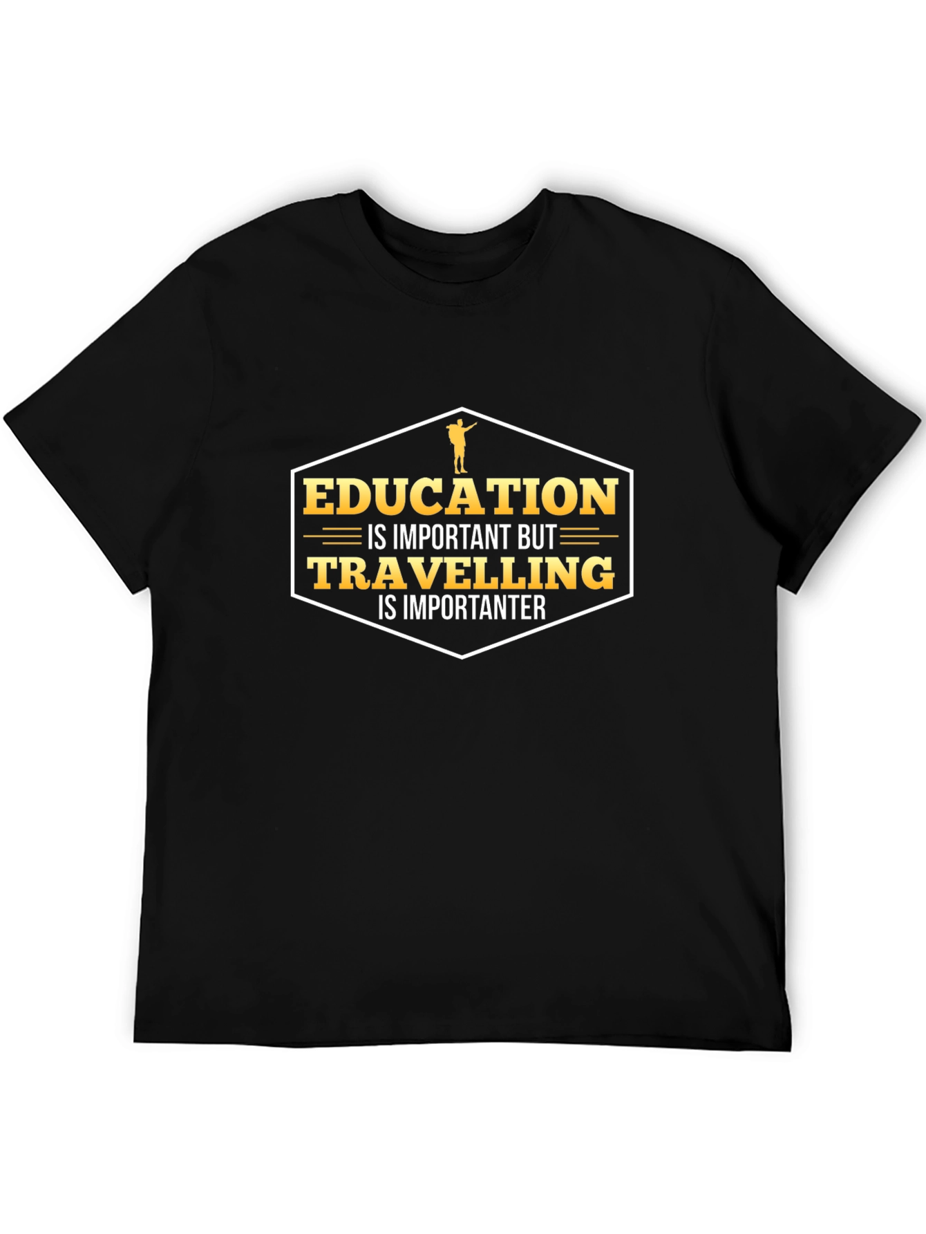 Education vs. Travel Tee - Important Debate T-Shirt