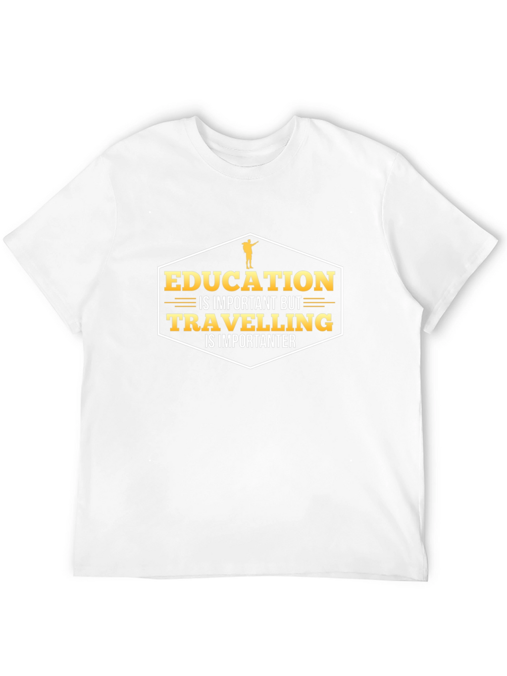 Education vs. Travel Tee - Important Debate T-Shirt