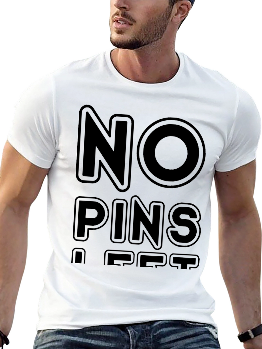 No Pins A Pet Black T-Shirt