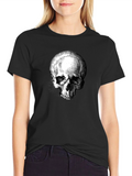 Skull Graphic T-Shirt - Gothic Style Tee