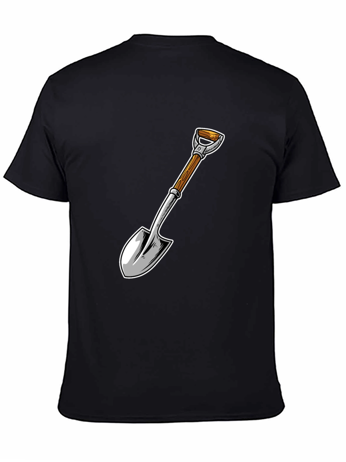 Shovel Graphic T-Shirt - Black Cotton Blend
