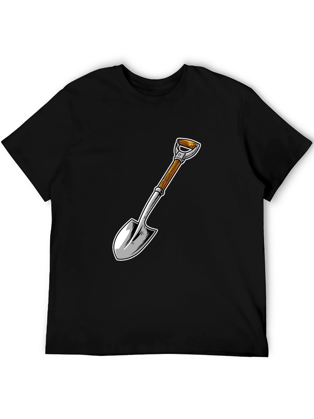 Shovel Graphic T-Shirt - Black Cotton Blend