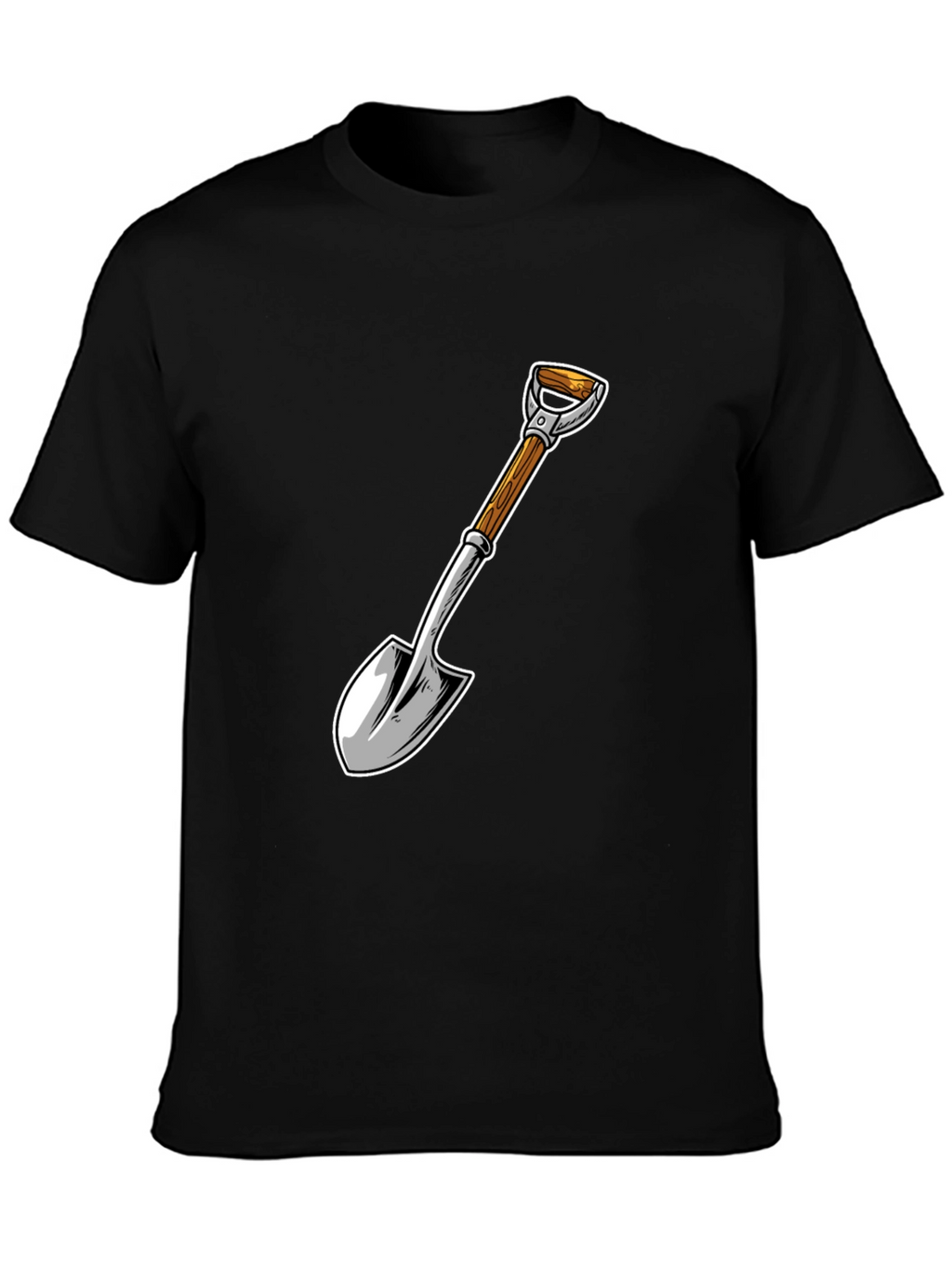 Shovel Graphic T-Shirt - Black Cotton Blend