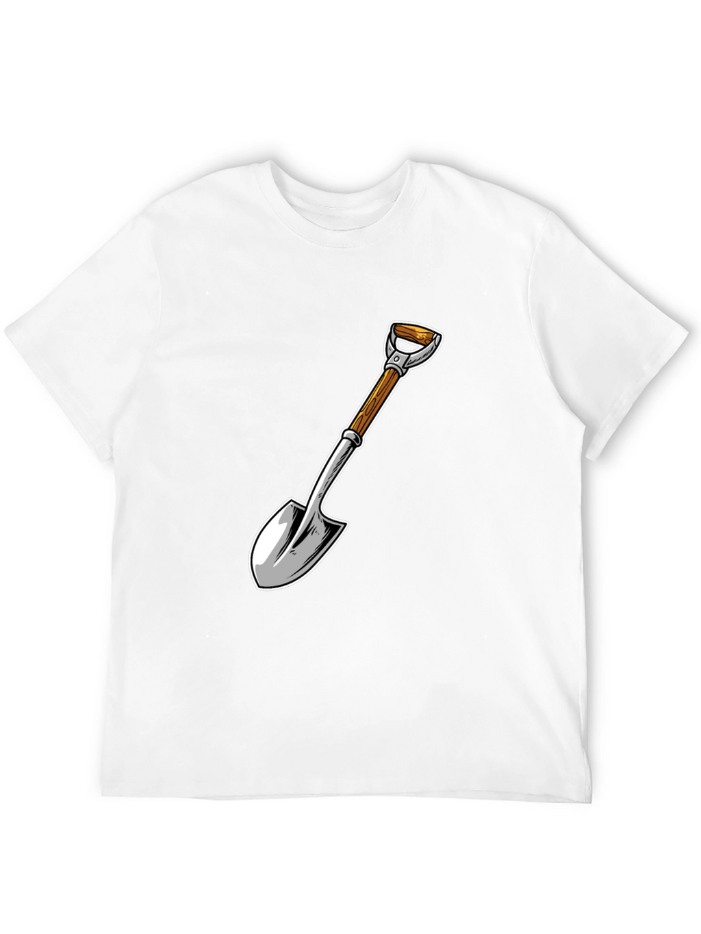 Shovel Graphic T-Shirt - Black Cotton Blend