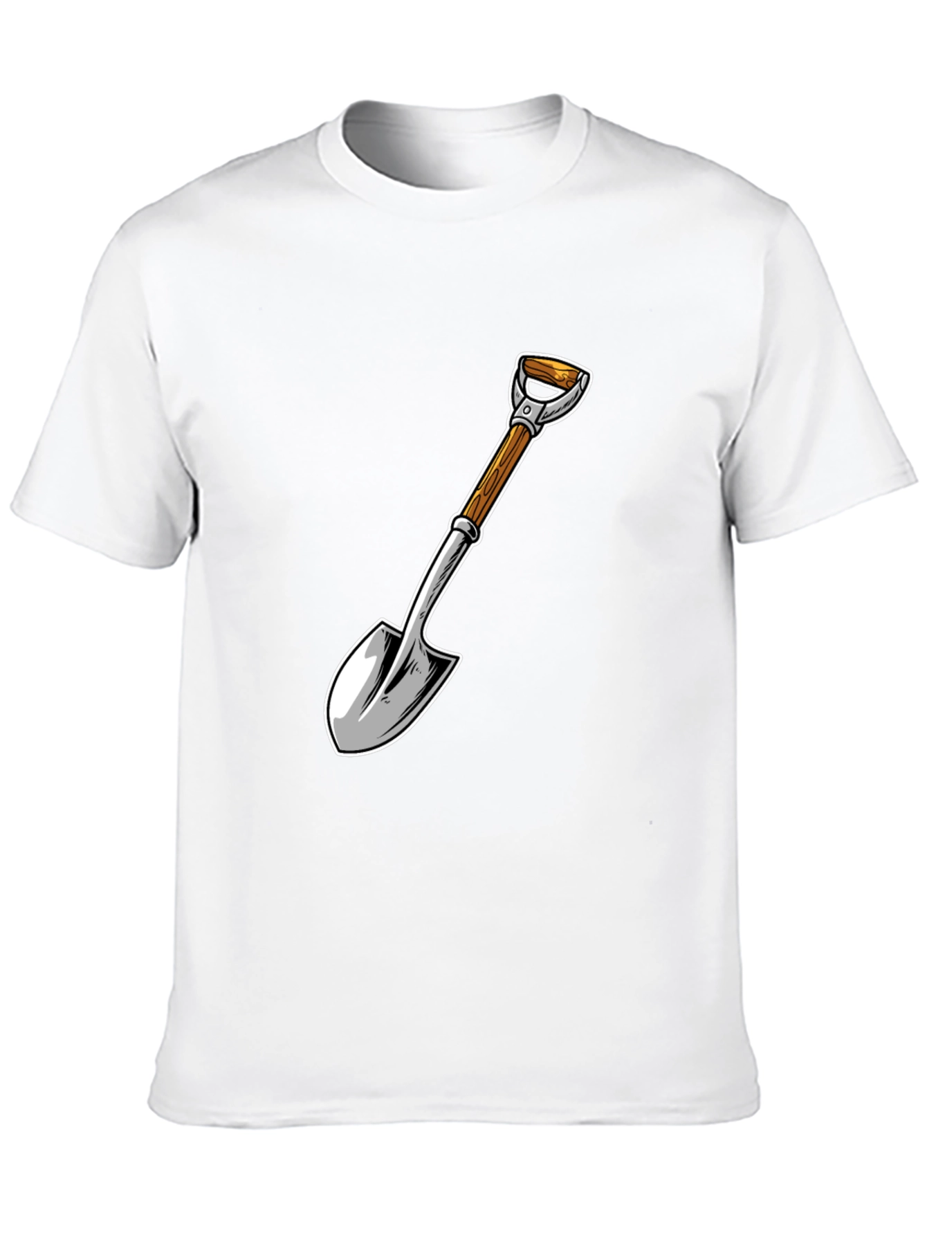 Shovel Graphic T-Shirt - Black Cotton Blend