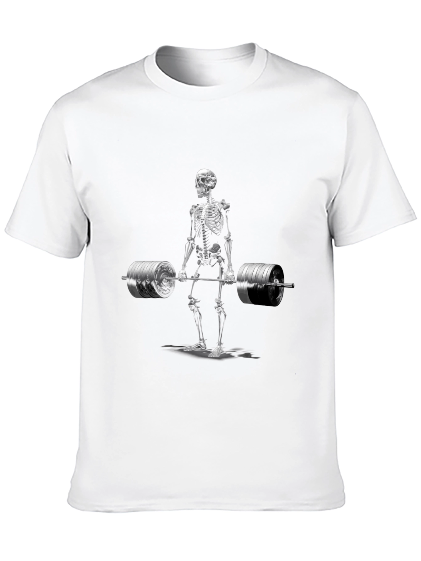 Skeleton Weightlifting T-Shirt - Gym Humor