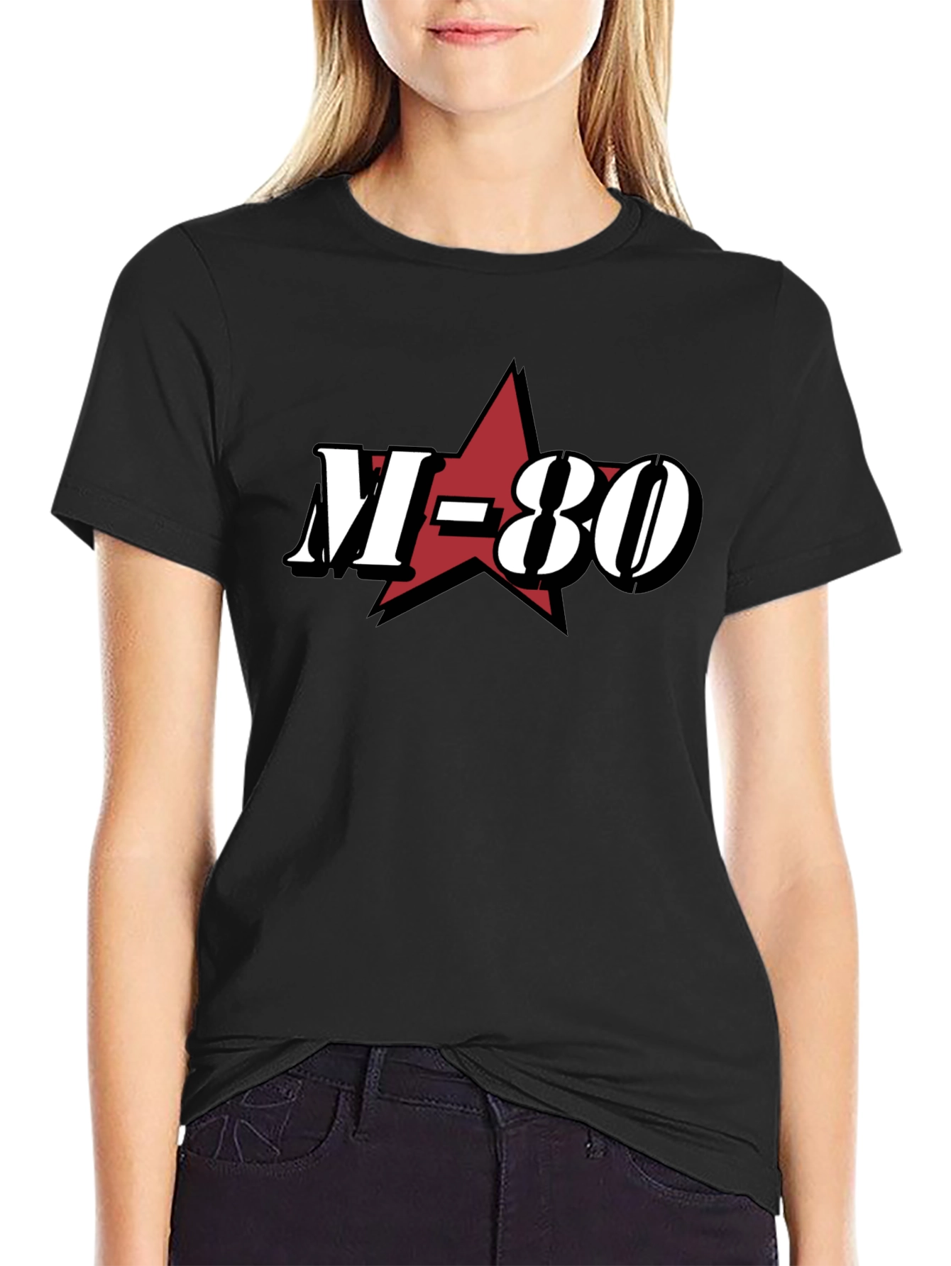 M-80 Graphic Tee - Black Cotton Blend