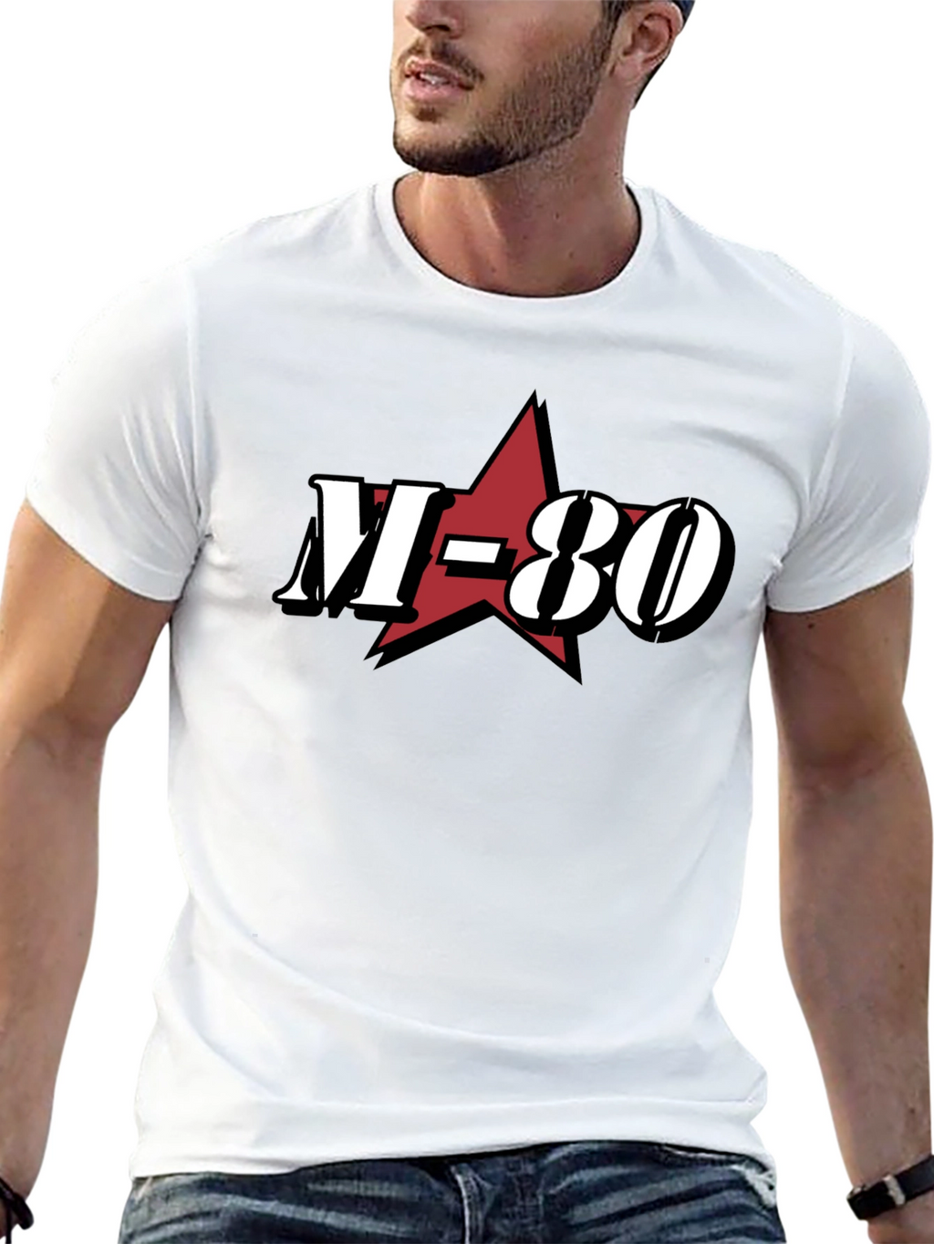 M-80 Graphic Tee - Black Cotton Blend